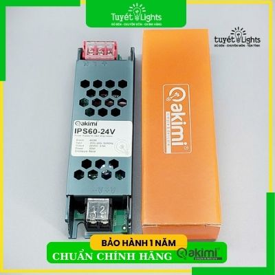 AKIMI - Bộ Nguồn Tổ Ong Dùng Cho Led Dây 24V Trong Nhà AKIMI 60W | IPS60-24V